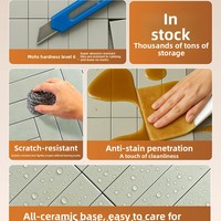 Carreaux de sol en céramique imitation pierre de Lympe, beige, longs, résistants à l'usure, modernes et minimalistes pour intérieur