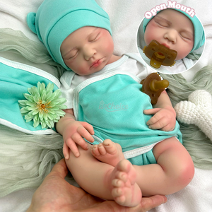 Muñeca Reborn <span class=keywords><strong>LouLou</strong></span> Ultra Realista de 20 Pulgadas, Linda Muñeca Dormida con Boca Abierta, Muñeca de Moda Hecha a Mano con Cuerpo Ponderado de Fábrica Digital - Product Image 1