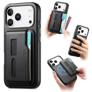 Étui portefeuille magnétique détachable de luxe avec pochette pour cartes de crédit, anti-RFID, pour iPhone 17 Pro Max, invisible - Product Image 2