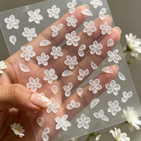 Autocollants pour ongles en forme de nœud papillon en gelée 5D embossée sur mesure, translucides, pour les distributeurs