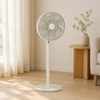 Ventilateur sur pied électrique de 12 pouces, silencieux, hauteur réglable, moteur BLDC, télécommande, 8 vitesses, économe en énergie, design minimaliste pour