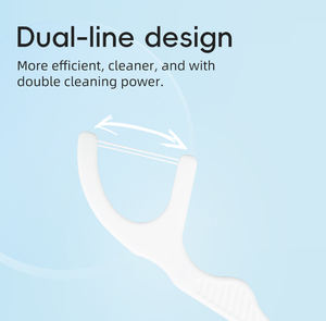 Doppia linea ortodontico filo interdentale raccogli denti profondi pulizia senza brandelli e senza rompere impugnatura facile scivolare facilmente dai denti - Product Image 3