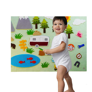 Pannello Sensoriale da Parete in Feltro per Viaggi, Grande Set Storico a Tema Pianeti, Giocattoli Educativi Montessori per Bambini e Neonati - Product Image 1