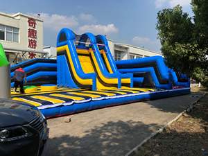 Château gonflable sur mesure QIQU pour <span class=keywords><strong>parc</strong></span> à thème, mur d'escalade robuste et emboîtable pour centre de divertissement familial (FEC), certifié usine - Product Image 2