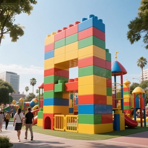 Coblocks tùy chỉnh ABS + UV trẻ em của sân chơi ngoài trời khổng lồ khối xây dựng, giáo dục đồ chơi sáng tạo - Product Image 3