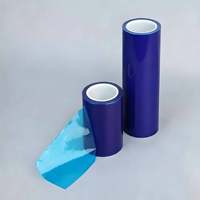 Film de protection temporaire bleu de haute qualité en acier inoxydable, surface souple, auto-adhésif, PE brillant, protection bleue pour le repoussage profond
