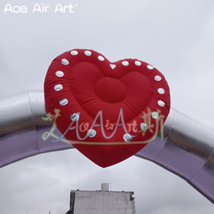 Arche gonflable en forme <span class=keywords><strong>de</strong></span> cœur <span class=keywords><strong>rose</strong></span> pour la décoration <span class=keywords><strong>de</strong></span> la Saint-Valentin, entrée d'événement <span class=keywords><strong>de</strong></span> mariage, arche gonflable - Product Image 4