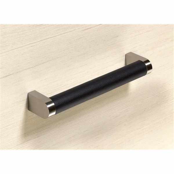 Fanano Classic European Leather Furniture Handle 96mm-128mm Brass Knob Zinc Alloy Door Handle for Closet Wardrobe Kitchen Use
