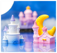 Fée Jardin Planteur Décor Sculpture Résine Étoile Lune Château Figurine En Vrac Bricolage Maison De Poupée Miniature Articles Maison De Noël Enfants Jouet