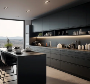 Juego completo de gabinetes de cocina modernos de madera maciza de alta calidad personalizados para un diseño de cocina lujoso - Product Image 5