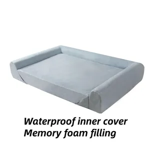 Memory Foam Dog Bed Waterproof Orthopedic For Large Dog Luxury Pet Accessories