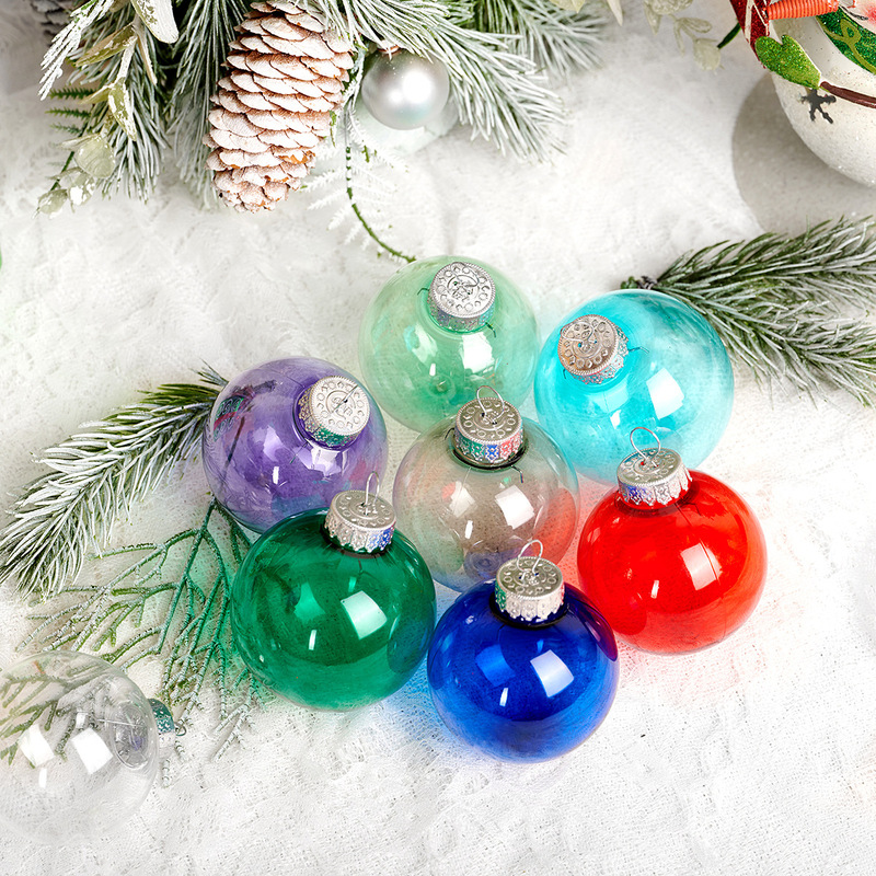 Christmas Ball Decorations 6cm Clear Crafts