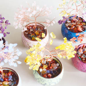 Оптовая продажа, Хрустальный драгоценный камень ручной работы, дерево для богатства и денег, энергетический драгоценный камень, статуэтка для ясности, исцеление, положительная энергия - Product Image 2