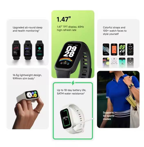 Para Xiaomi MI Band 9 Active, Pantalla de 1.47'', 18 Días de Duración de la Batería, Modos de Monitoreo de Salud y Ejercicio Durante Todo el Día, Banda Inteligente 5ATM - Product Image 2