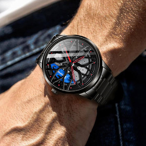 Svj bánh xe ban đầu vành trung tâm đồng hồ cho nam giới siêu xe vành trung tâm người đàn ông thạch anh xem thép không gỉ không thấm nước bán buôn Đồng hồ 2042 - Product Image 2