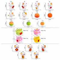 Figurines de chat porte-bonheur en résine miniatures en gros, Maneki Neko, assortiment de miniatures de chats porte-bonheur pour jardin féerique, maison de poupée, décoration DIY