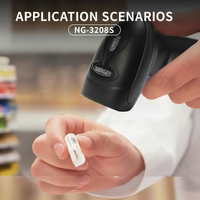 Escáner de Códigos de Barras 2D USB NORGEE NG3208 de 1.3MP, Lector de Códigos QR con Interfaz COM para Gestión de Inventario en Comercios y Almacenes