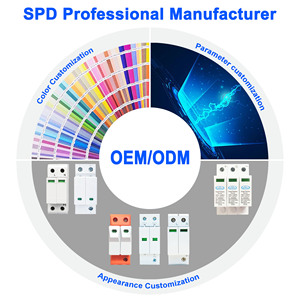 40kA AC Single phase 385V 1P T2 CE chứng nhận năng lượng mặt trời tăng thiết bị bảo vệ SPD - Product Image 3