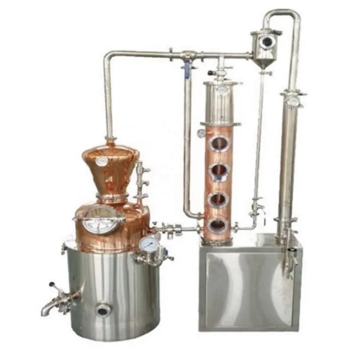 Apparecchiature per distillazione a condensatore di alcool distillatore di acqua impianto mini impianto di laboratorio in acciaio inox