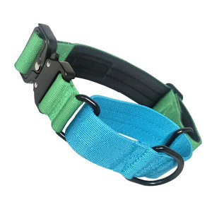 ชุดปลอกคอสุนัขแนวยุทธวิธีพร้อมซับในนุ่มหัวเข็มขัดโลหะดีไซน์สองสี - Product Image 2