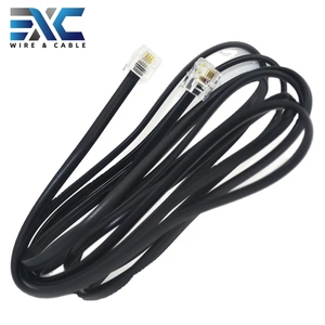 EXC Fabricación 6P4C <span class=keywords><strong>Cable</strong></span> de teléfono de cobre Conector Rj11 Conector de telecomunicaciones Hembra Teléfono de 6 pines Línea de 4 núcleos - Product Image 3