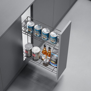 Unihopper Kitchen Cabinet Spice <b>Pull</b>-Out Basket Nano Dry Plating Easy Clean Drawer Style - Product Image 4