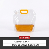 Pochette transparente sans BPA avec bec verseur et bouchon anti-déversement pour l'emballage de jus frais, lait, thé, eau minérale