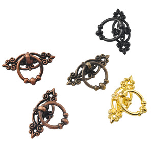 Antique Style Ring Furniture Handle Zinc Alloy Drawer Cabinet Hardware Traditional Design Surface Mounted Single Hole - Product Image 5