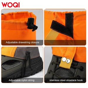 Polainas de Senderismo WOQI Naranja 42X55cm Impermeables Ajustables Unisex Protección para Exteriores para Botas y Zapatos de Senderismo - Product Image 5