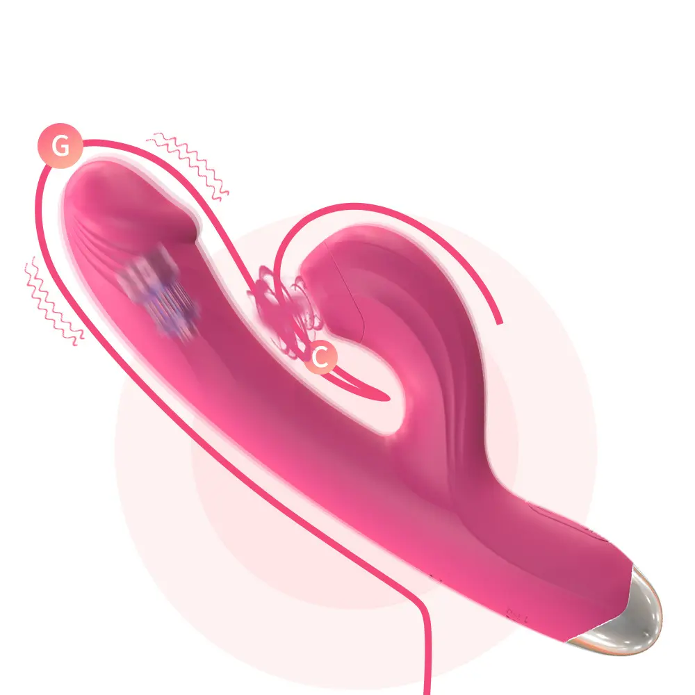 Heißer 3 in 1 Sex-Dildo Kaninchenvibrator G-Punkt-Stimulation Weibliches saugendes Kaninchen-Vibrator