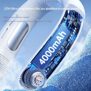 4000Mah USB Rechargeable Semiconductor Cooling Neck Fan <b>Mini</b> Portable Personal <b>Air</b> <b>Conditioner</b> Quiet for Outdoor Sports Office - Product Image 3
