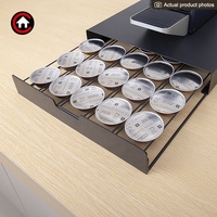 Organisateur moderne en métal pour capsules K-Cup, Dolce Gusto, Nespresso, support pour 30 capsules, support pour dosettes de café, tiroir de rangement