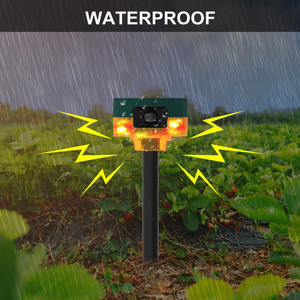 Năng lượng mặt trời động vật Repeller Chuột Repeller chim Repeller không dây RF báo động còi báo động với 13 được xây dựng trong âm thanh & điều khiển từ xa - Product Image 5