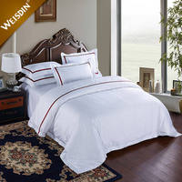 Linge de lit en coton blanc pur, vente en gros, queen size, ensembles de couette, literie de luxe