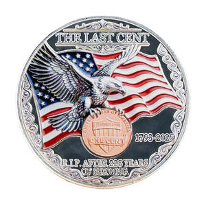 Pièce commémorative « <span class=keywords><strong>Fin</strong></span> d'une ère » 1793-2025, artisanat métallique, objet <span class=keywords><strong>de</strong></span> collection, cadeau d'affaires, souvenir - Product Image 3