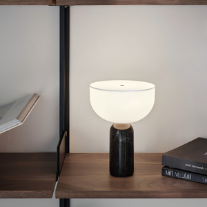 Lampe de bureau LED moderne nordique personnalisée <span class=keywords><strong>BAHE</strong></span>, lampe de table, abat-jour en verre acrylique, blanc chaud, CRI 90, luxe, 1200 lumens, chambres à coucher - Product Image 4