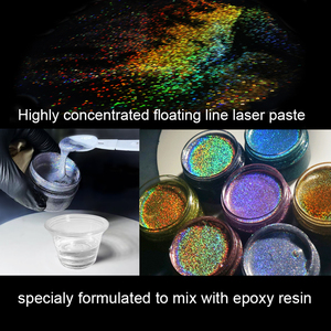 Pâte époxy laser haute concentration 50g, colorant holographique brillant, pour tables en résine et fournitures d'artisanat - Product Image 5