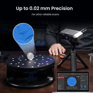 เครื่องสแกน 3 มิติ รุ่น High-Accuracy Mini 2 แสงสีฟ้า ความแม่นยำสูงด้วยเลเซอร์ ความเร็วสแกนสูง สำหรับงานอุตสาหกรรม รองรับการพิมพ์แบบ FDM ขนาด 1.75 มม. วัสดุอะลูมิเนียม - Product Image 4