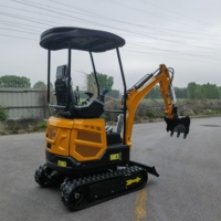 Nueva Miniexcavadora Hidráulica Económica, Pequeña Excavadora, Microexcavadora, Miniexcavadora Más Pequeña de 1.8 Toneladas