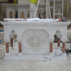 Büyük ölçekli satış usta el yapımı yüksek katlı kilise mermer sunak - Product Image 2