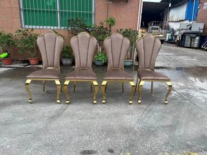 Hotel Luxury <b>Dining</b> <b>Chair</b> Modern Stainless Steel Wedding Outdoor <b>Chair</b> for Event Party - Product Image 3