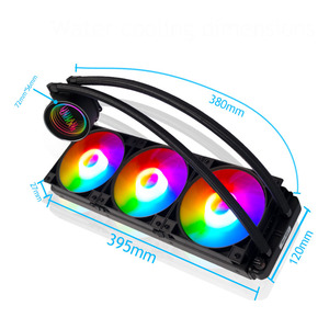Radiador de agua negro Manmu OEM, Enfriador de líquido Rgb 360mm Argb con bomba de Control Pwm de alta eficiencia, ventilador de refrigeración por agua - Product Image 6