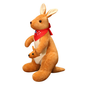 Peluche Kangourou Réaliste Mère et Bébé, Jouet en Peluche Parent-Enfant Personnalisable, Vente Directe Usine - Product Image 4