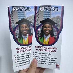 Creatieve ambachtelijke goedkope 255x180mm 200gsm zware moderne bedrijfspromotie korting huwelijksuitnodiging zakelijke papieren brochures - Product Image 3