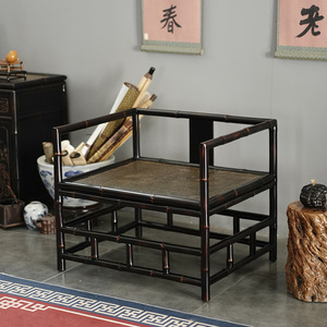 Bamboo Ming Style Zen <b>Chair</b> Antique Living Room <b>Chair</b> For Tea Room And Office Use - Product Image 1