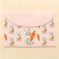 Pochette à documents en PVC transparent, matériau épais et durable, format A5, dossier à bouton-pression pour organiser les papiers professionnels, les reçus, les fournitures de bureau