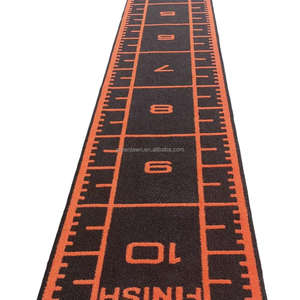 <span class=keywords><strong>Gazon</strong></span> <span class=keywords><strong>synthétique</strong></span> pour salle de sport 25 mm PP/PE, tapis d'herbe artificielle personnalisé avec logo, orange, pour piste de luge intérieure de salle de fitness - Product Image 2