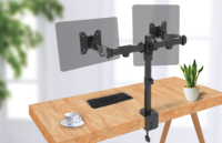 Support de bras Double PC LCD écran d'ordinateur bureau de jeu ergonomique hauteur réglable moniteur de mouvement complet