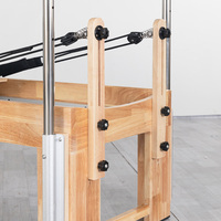 Alat Reformer Kayu Oak Cadillac Grosir 3 in 1 untuk Studio Yoga dan Peralatan Latihan Pilates