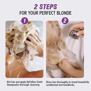 Shampoo <span class=keywords><strong>violet</strong></span> pour cheveux blonds, neutralise les tons jaunes, élimine les reflets brassy, shampooing argenté, soin réparateur en profondeur, <span class=keywords><strong>masque</strong></span> capillaire <span class=keywords><strong>violet</strong></span> - Product Image 6